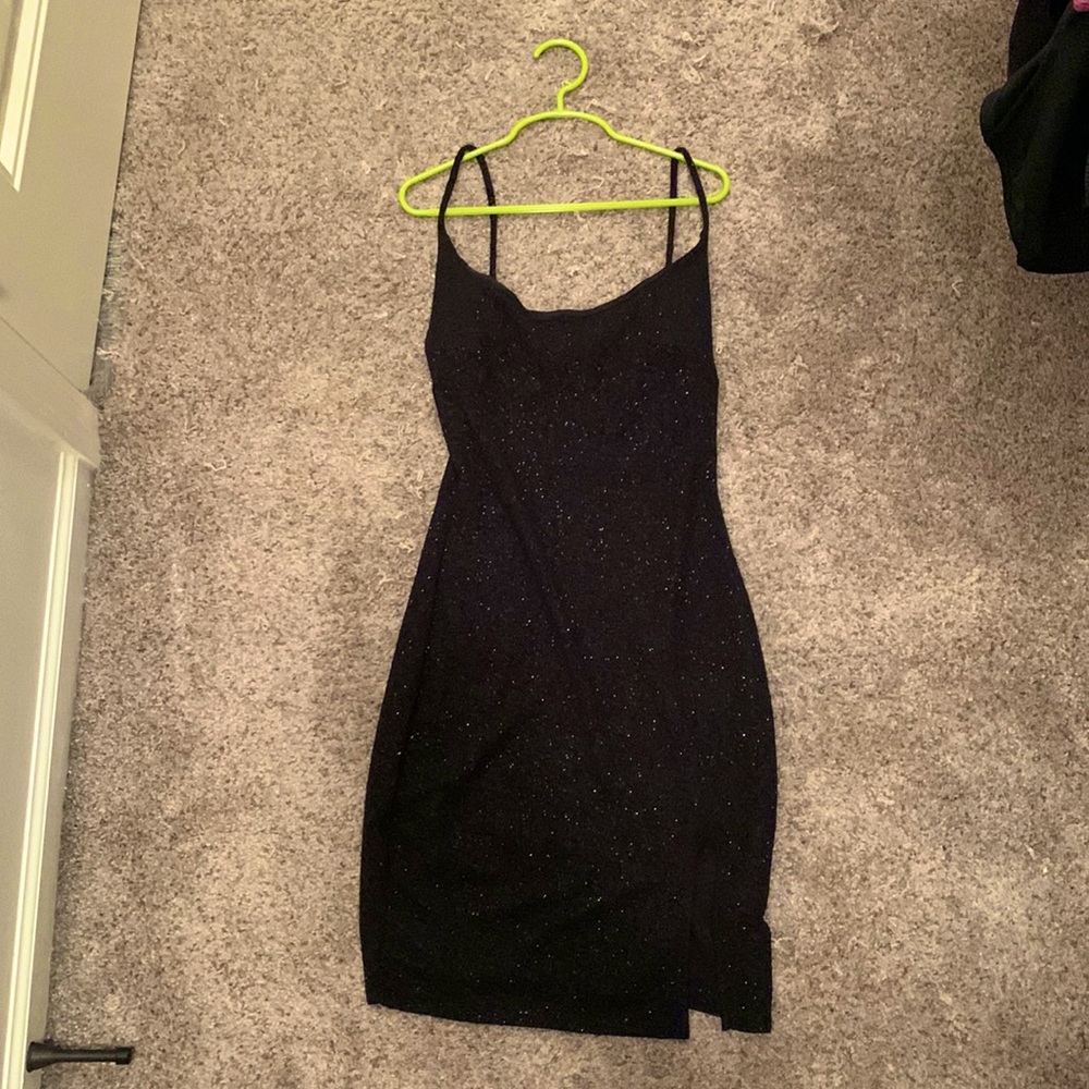 Black sparkly tight dress